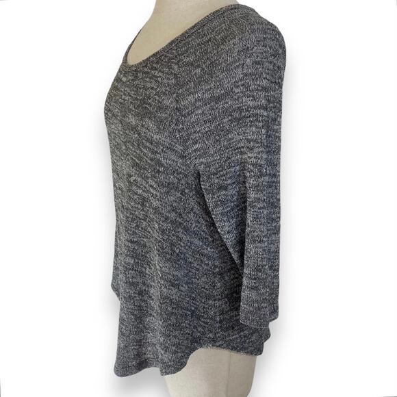 Sparkle & Fade heather gray sweater' women's medium slouch raglan scoop neck - Picture 4 of 6